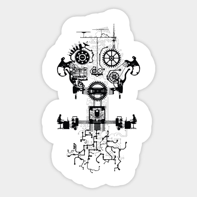 Ghost In The Machine Sticker by zomboy